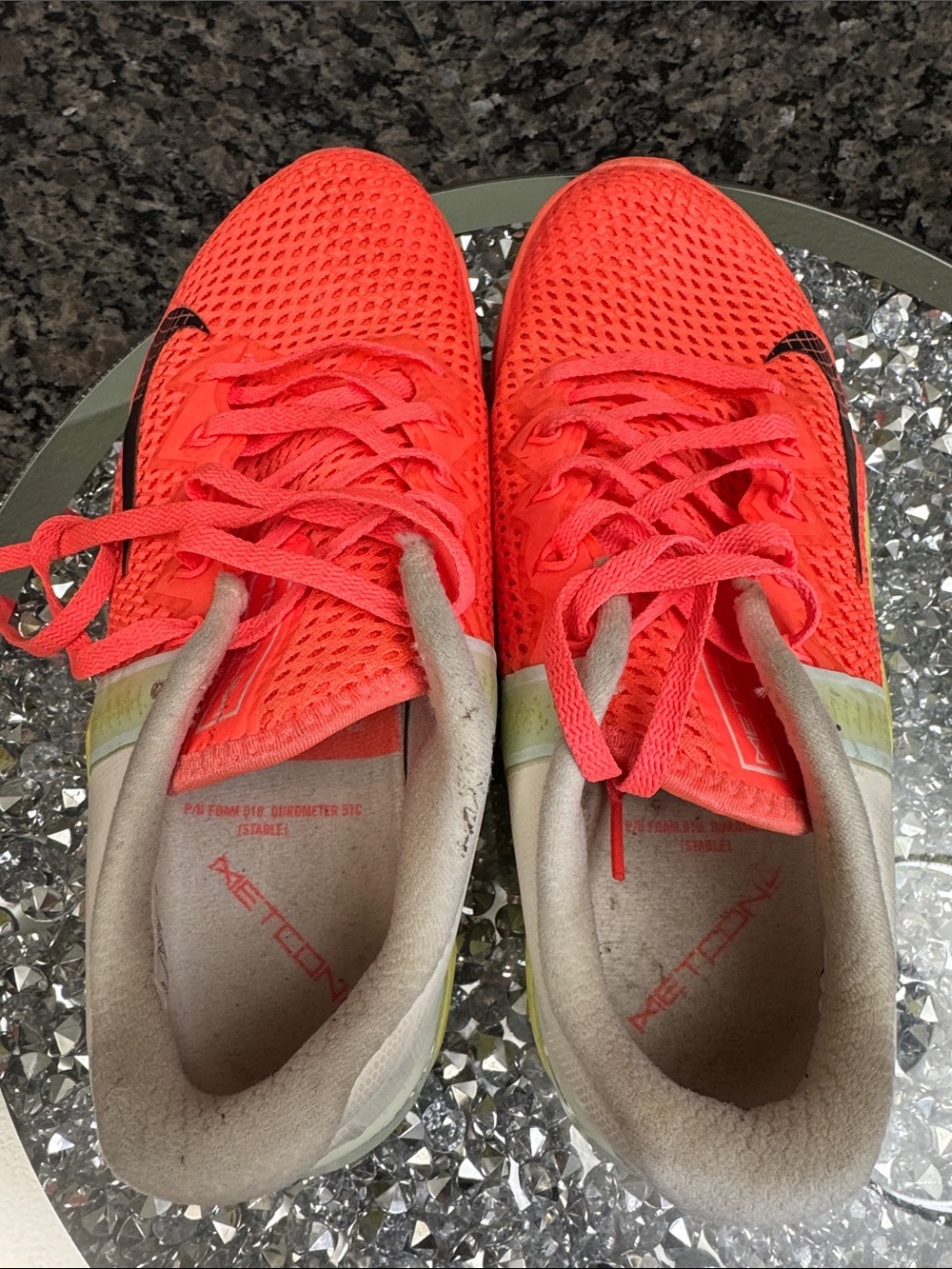 Nike metcon 6 Coral and Yellow Low-Top athletic Sneakers EUC 8 - Picture 9 of 10